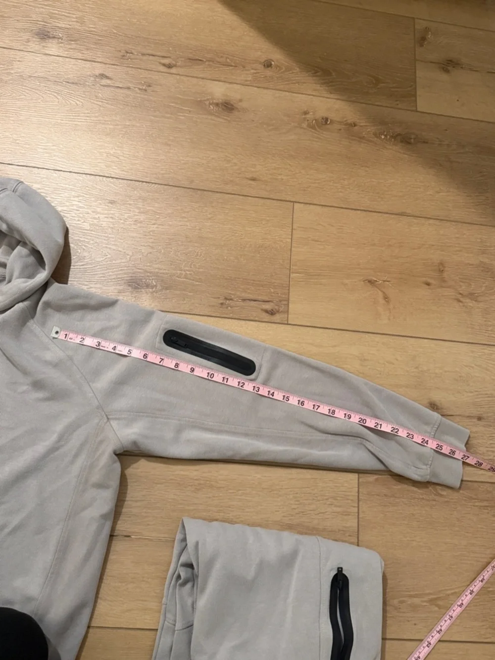 CSG Light Gray Two-Piece Hoodie & Jogger Set with Black Trim